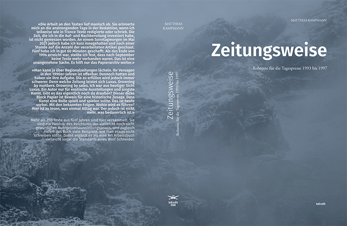 Das Cover der Publikation Zeitungsweise von Matthias Kampmann